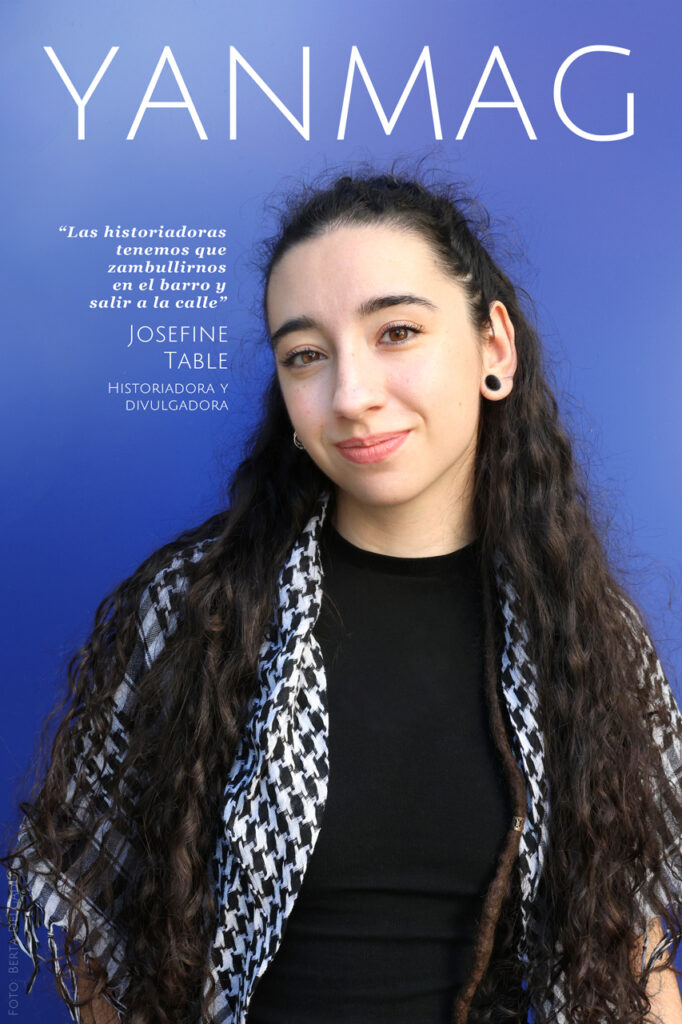 Josefine Table es historiadora y divulgadora. Graduada por la Universidad de Granada, aplica los rigurosos métodos académicos de investigación histórica a cada vídeo que prepara y que difunde en redes sociales, un lugar que, a pesar de ser muchas veces muy hostil a su contenido, está convencida de ocupar para dar espacio a los derechos humanos, la memoria histórica, el feminismo y el anticapitalismo. 